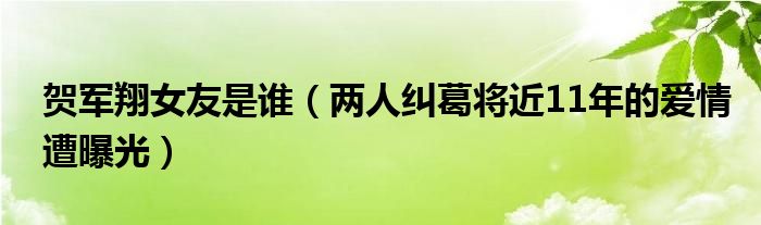 贺军翔女友是谁（两人纠葛将近11年的爱情遭曝光）