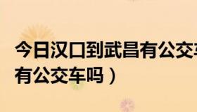 今日汉口到武昌有公交车吗现在（汉口到武昌有公交车吗）