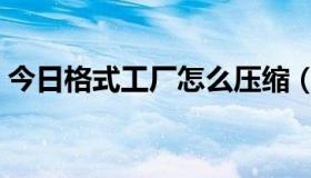 今日格式工厂怎么压缩（格式工厂怎么用啊）
