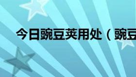 今日豌豆荚用处（豌豆荚是什么怎么用）