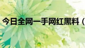 今日全网一手网红黑料（大红手网是真的吗）