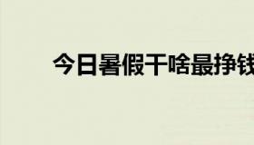 今日暑假干啥最挣钱（暑假干什么）