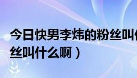 今日快男李炜的粉丝叫什么啊（快男李炜的粉丝叫什么啊）