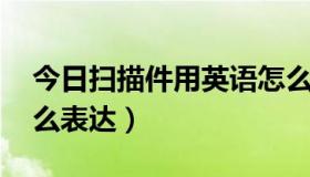 今日扫描件用英语怎么说（扫描件 用英语怎么表达）