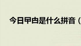 今日曱甴是什么拼音（曱甴是什么意思）