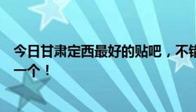 今日甘肃定西最好的贴吧，不错。里面资料不错的贴吧介绍一个！