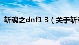 斩魂之dnf1 3（关于斩魂之dnf1 3的介绍）