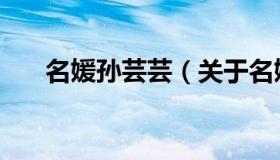 名媛孙芸芸（关于名媛孙芸芸的介绍）