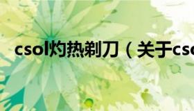 csol灼热剃刀（关于csol灼热剃刀的介绍）