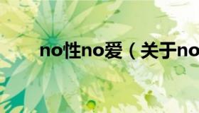 no性no爱（关于no性no爱的介绍）