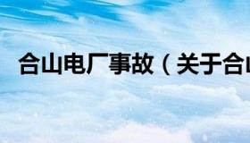 合山电厂事故（关于合山电厂事故的介绍）