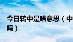 今日转中是啥意思（中转是什么意思啊 !有用吗）