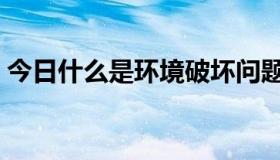 今日什么是环境破坏问题（什么是环境破坏）