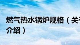 燃气热水锅炉规格（关于燃气热水锅炉规格的介绍）