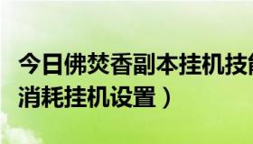 今日佛焚香副本挂机技能（求一个佛焚香的零消耗挂机设置）