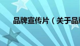 品牌宣传片（关于品牌宣传片的介绍）