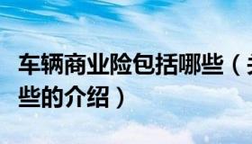 车辆商业险包括哪些（关于车辆商业险包括哪些的介绍）