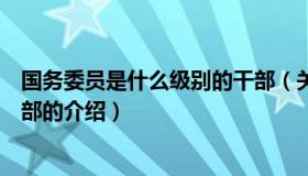国务委员是什么级别的干部（关于国务委员是什么级别的干部的介绍）