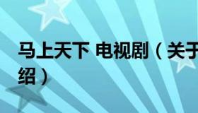 马上天下 电视剧（关于马上天下 电视剧的介绍）
