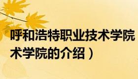 呼和浩特职业技术学院（关于呼和浩特职业技术学院的介绍）