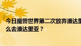 今日魔兽世界第二次放弃潘达里亚的任务，然后没有飞船怎么去潘达里亚？