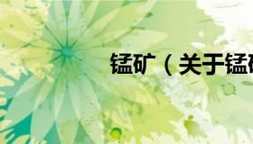 锰矿（关于锰矿的介绍）