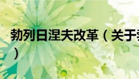 勃列日涅夫改革（关于勃列日涅夫改革的介绍）