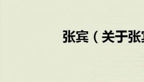 张宾（关于张宾的介绍）