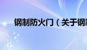 钢制防火门（关于钢制防火门的介绍）