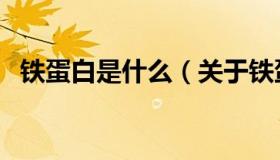 铁蛋白是什么（关于铁蛋白是什么的介绍）