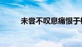 未尝不叹息痛恨于桓灵也（未尝）