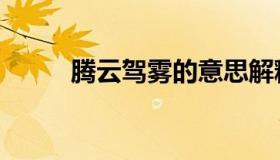 腾云驾雾的意思解释（腾云李白）