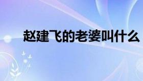 赵建飞的老婆叫什么（赵建飞的老婆）