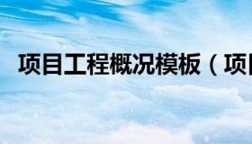 项目工程概况模板（项目工程概况怎么写）