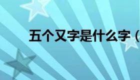五个又字是什么字（五个又怎么念）
