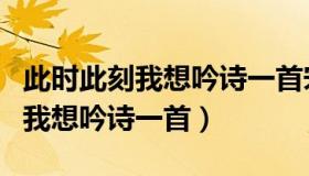 此时此刻我想吟诗一首宋晓峰台词（此时此刻我想吟诗一首）