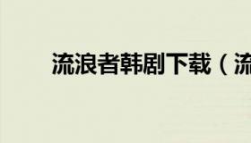 流浪者韩剧下载（流浪者韩剧下载）