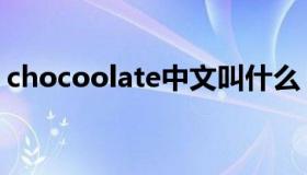 chocoolate中文叫什么（chocoolate官网）