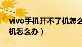 vivo手机开不了机怎么办（vivo手机开不了机怎么办）