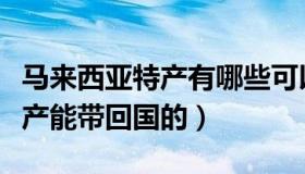 马来西亚特产有哪些可以带回国（马来西亚特产能带回国的）