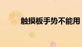 触摸板手势不能用（触摸板手势）
