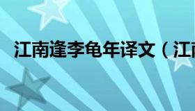 江南逢李龟年译文（江南逢李龟年拼音版）