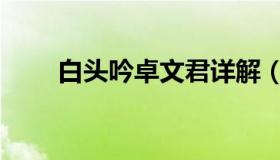 白头吟卓文君详解（白头吟指责谁）