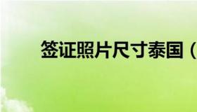 签证照片尺寸泰国（签证照片尺寸）