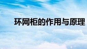 环网柜的作用与原理（环网柜的作用）