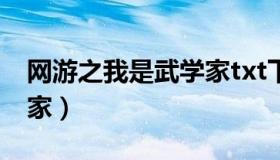 网游之我是武学家txt下载（网游之我是武学家）