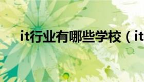 it行业有哪些学校（it行业有哪些职位）