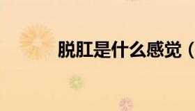 脱肛是什么感觉（脱肛是什么）