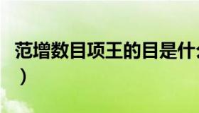 范增数目项王的目是什么意思（范增数目项王）