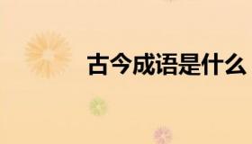 古今成语是什么（古今成语）
